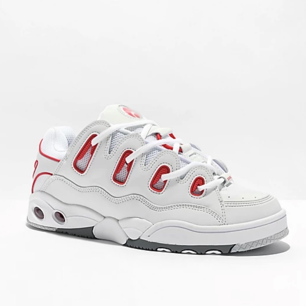 Osiris D3 OG Skate Shoes White Red Grey 1371-2827 Men’s